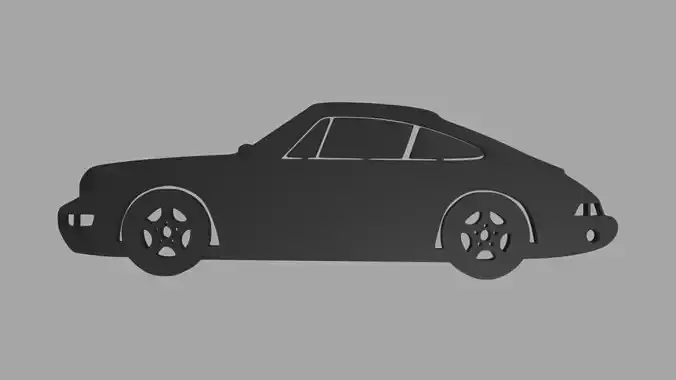Porsche 911 Key Ring 3D print model