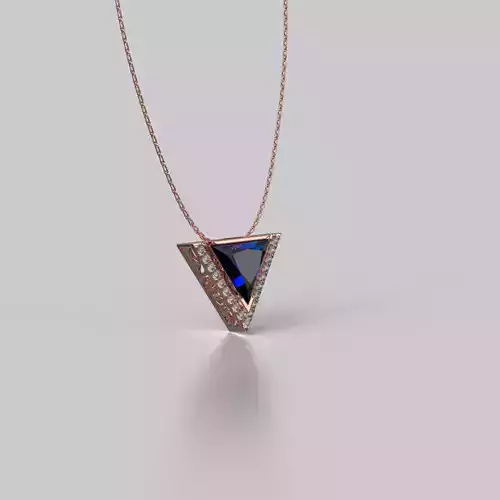 Pendant in shape of triangle with a tri Free 3D print model