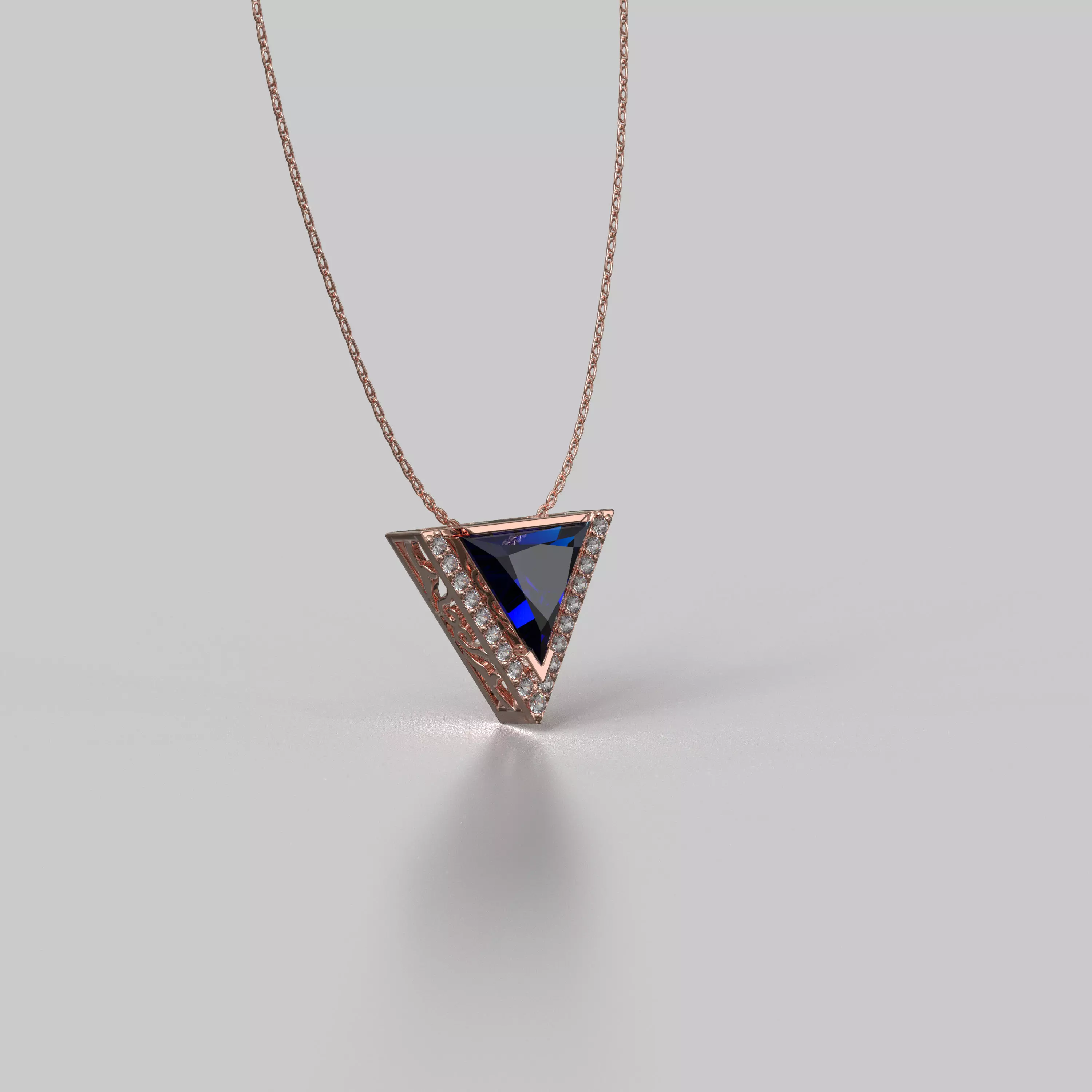 Pendant in shape of triangle with a tri Free 3D print model