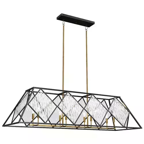 Capella 8 Light Linear Chandelier Low-poly 3D model