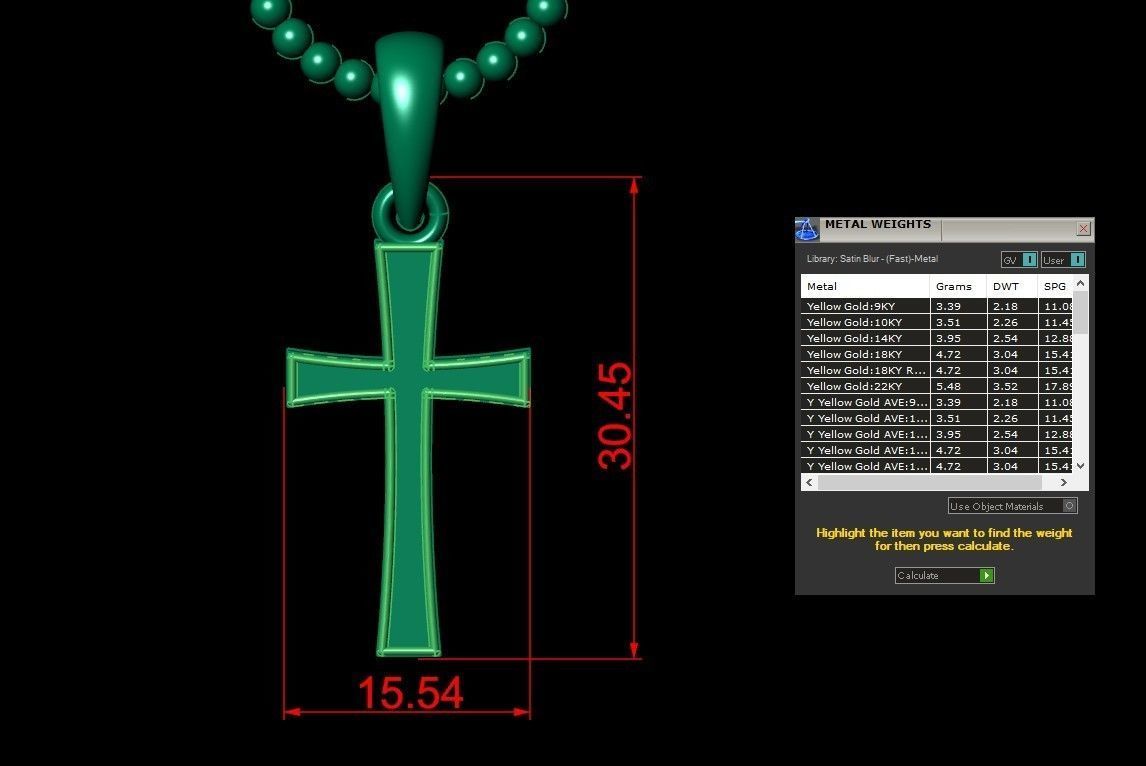 Cross Pendant Jesus Christ CP 7 3D model_5