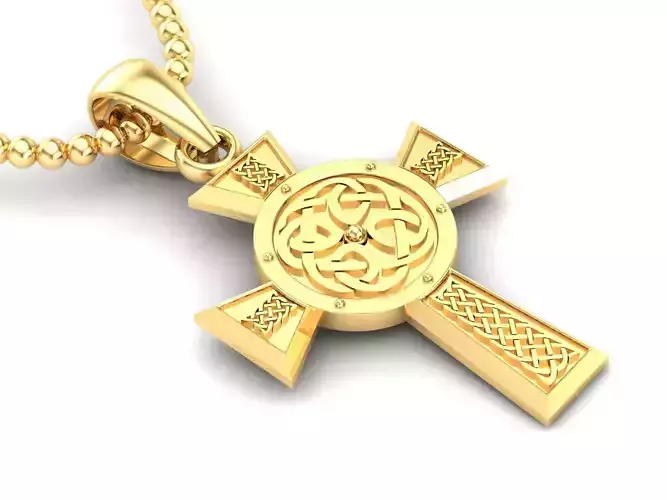 Cross Pendant Jesus Christ CP 16 3D model