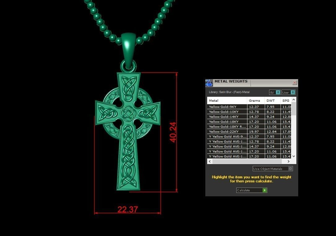 Cross Pendant Jesus Christ CP 14 3D model_4