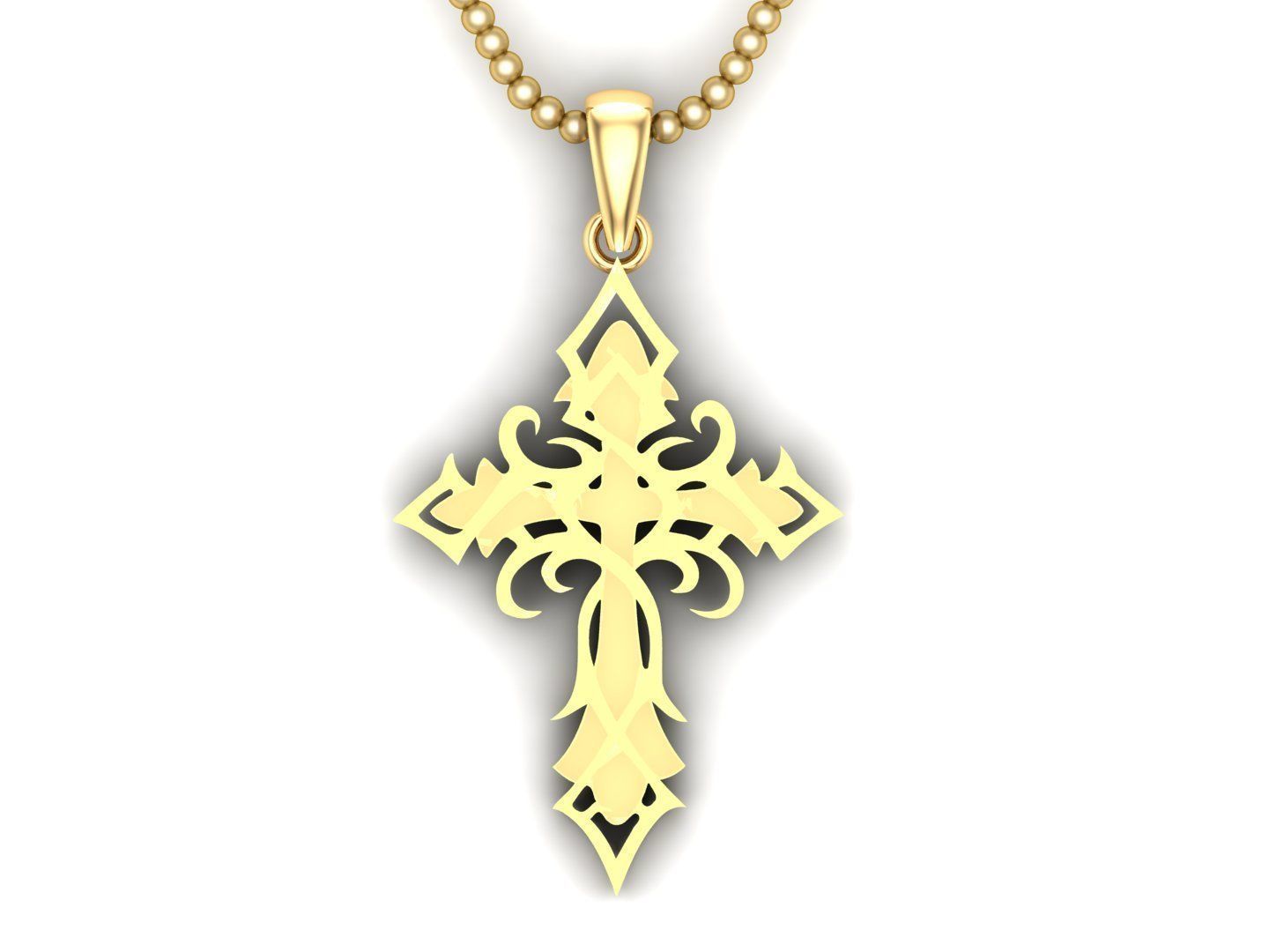 Cross Pendant Jesus Christ CP 13 3D model_3
