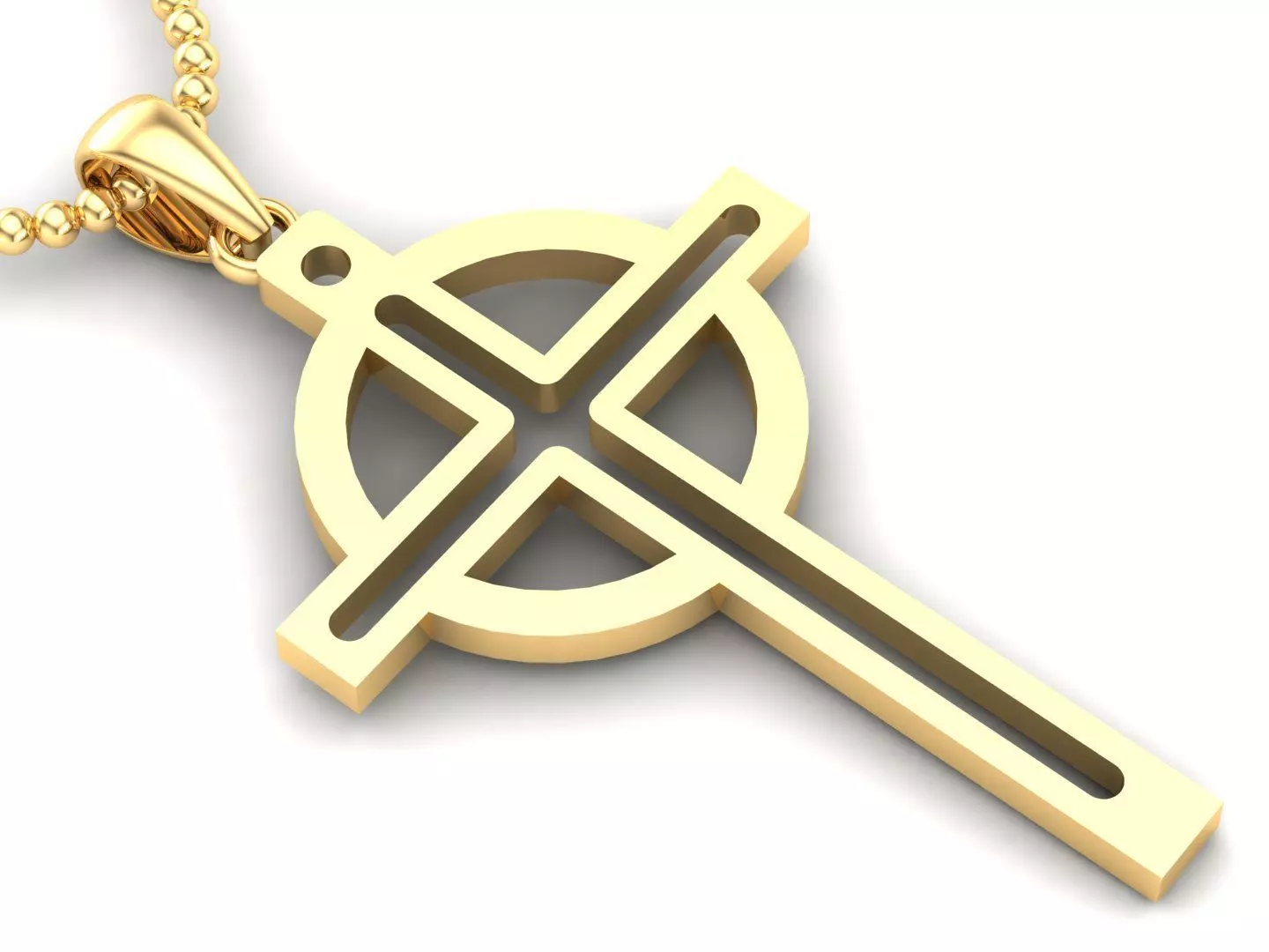 Cross Pendant Jesus Christ CP 12 3D model_0