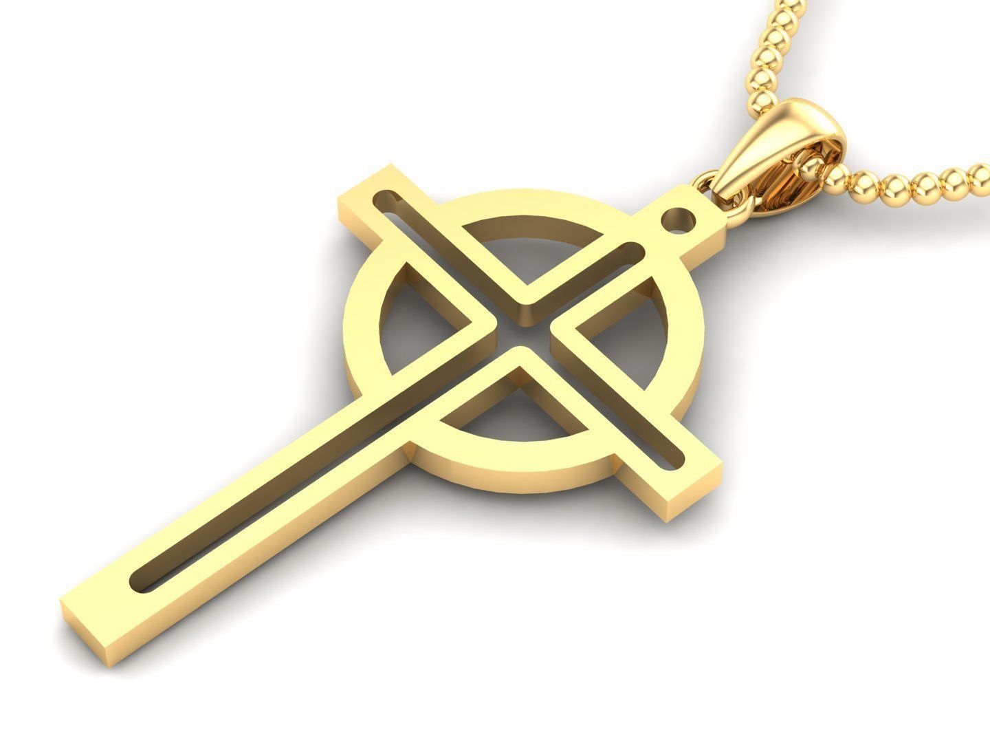 Cross Pendant Jesus Christ CP 12 3D model_2