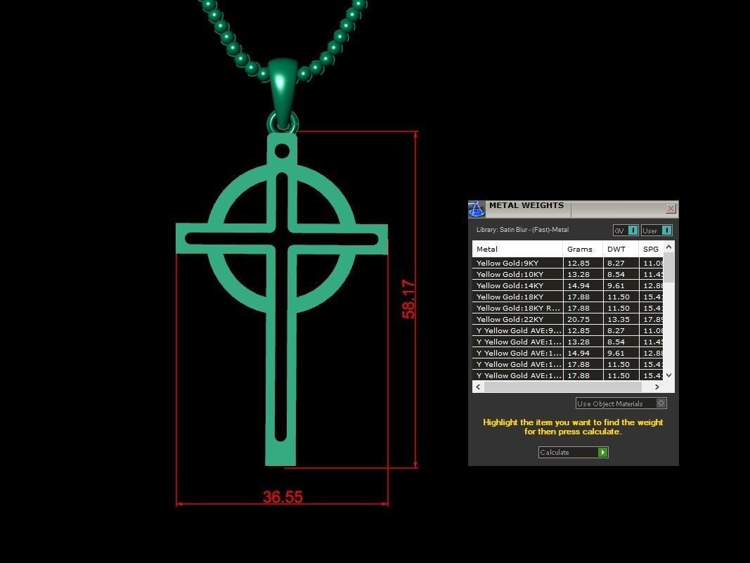 Cross Pendant Jesus Christ CP 12 3D model_4