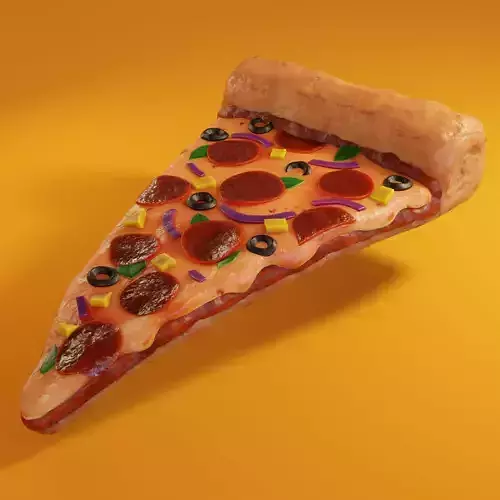 Realistic Pizza Slice 3D Model 3D model