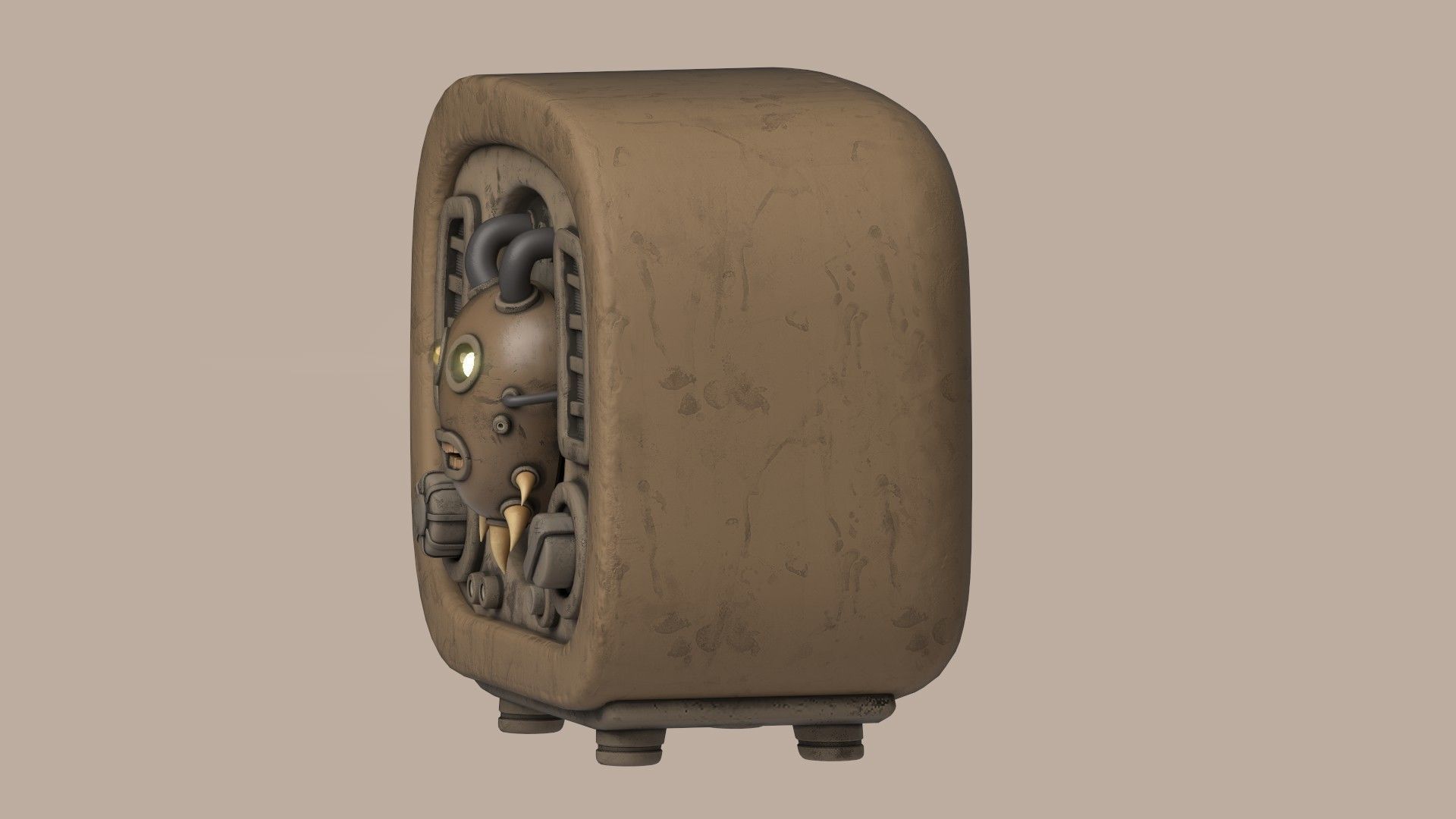 Stylized Imp Radio Low-poly 3D model_12