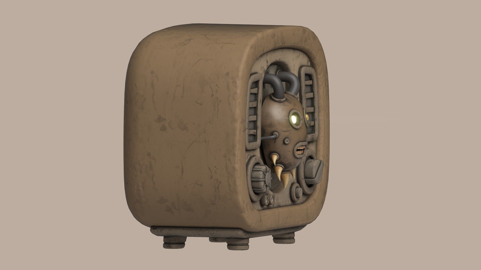 Stylized Imp Radio Low-poly 3D model_5