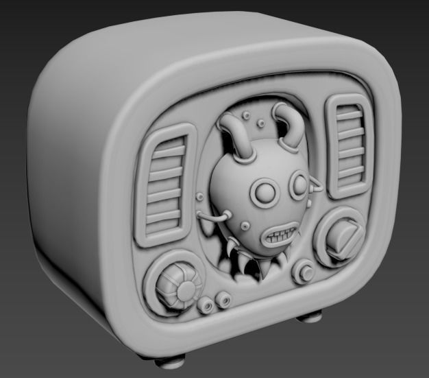 Stylized Imp Radio Low-poly 3D model_17