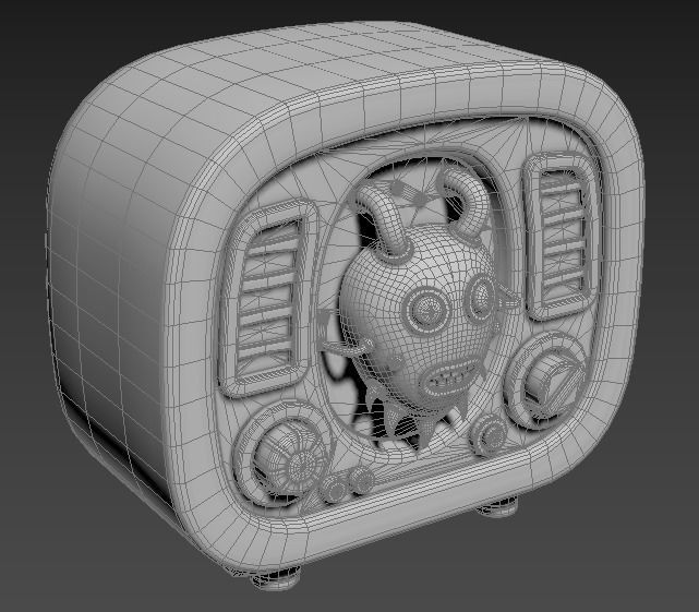 Stylized Imp Radio Low-poly 3D model_16