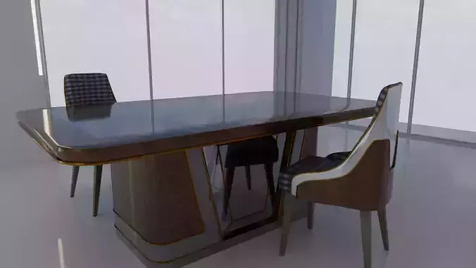 Golden Luxe Dining Table Elegance