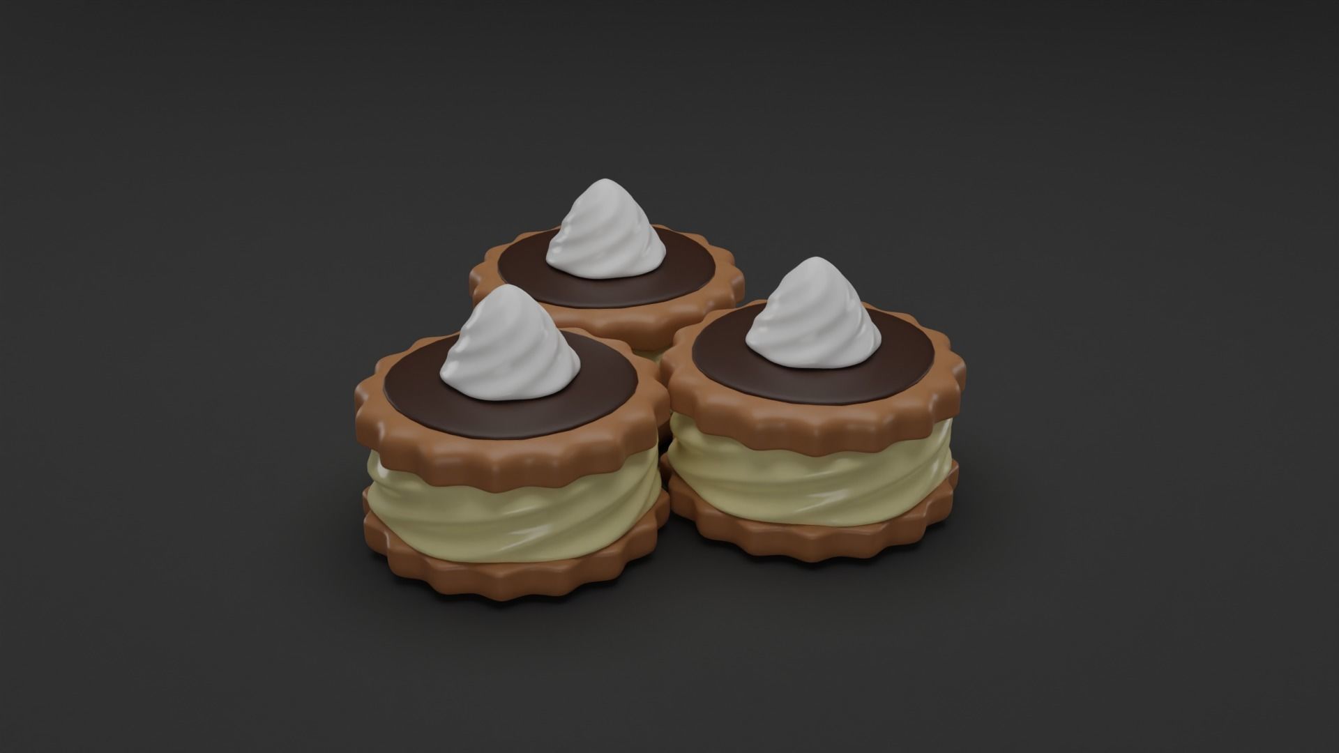 Cream cake 3D model 3D model_9