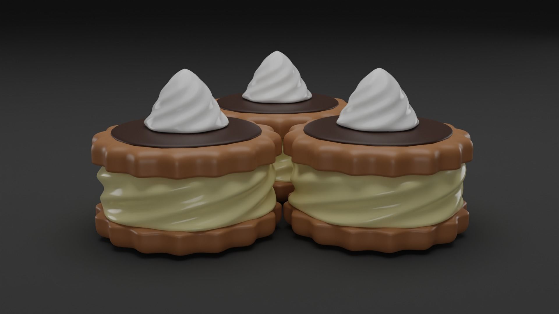 Cream cake 3D model 3D model_5