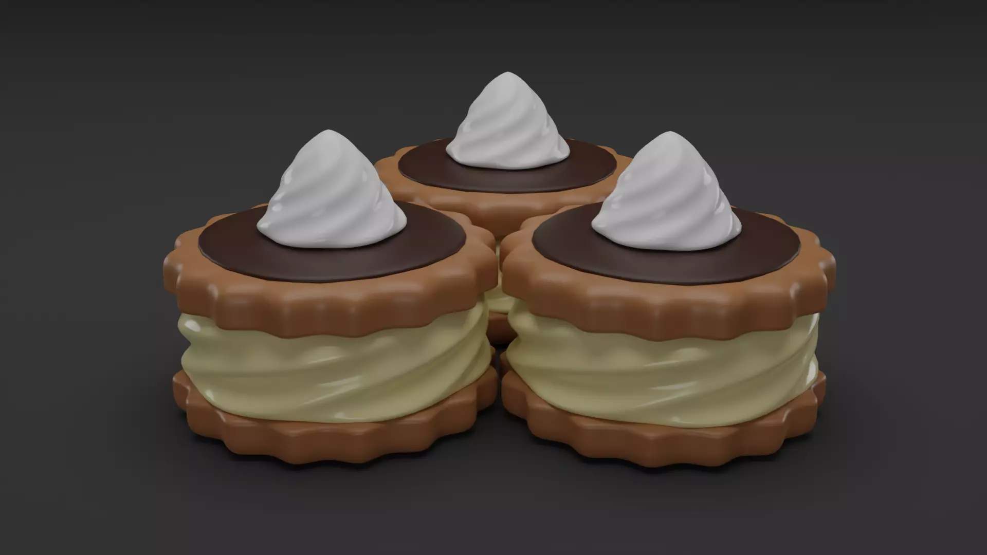 Cream cake 3D model 3D model_0