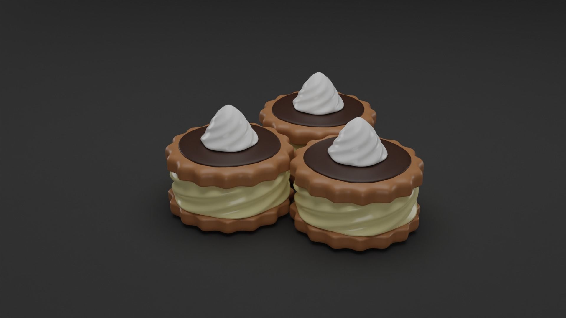 Cream cake 3D model 3D model_8