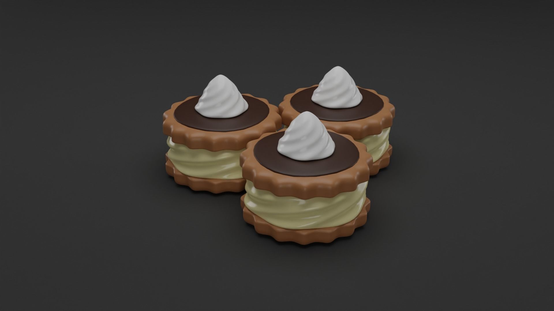 Cream cake 3D model 3D model_7
