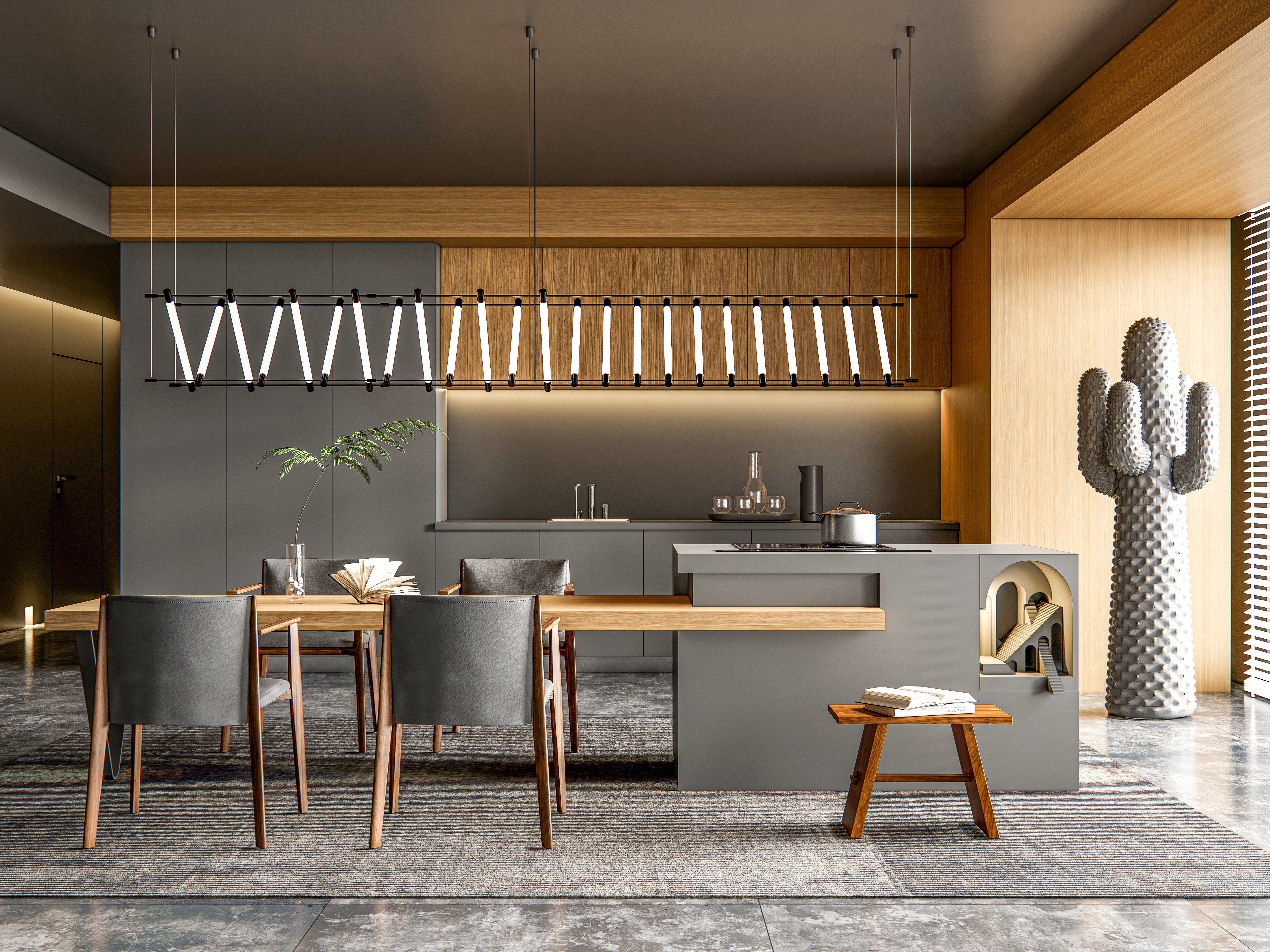 Kitchen fully parametric  Resizable manufacturable  0030 3D model_1