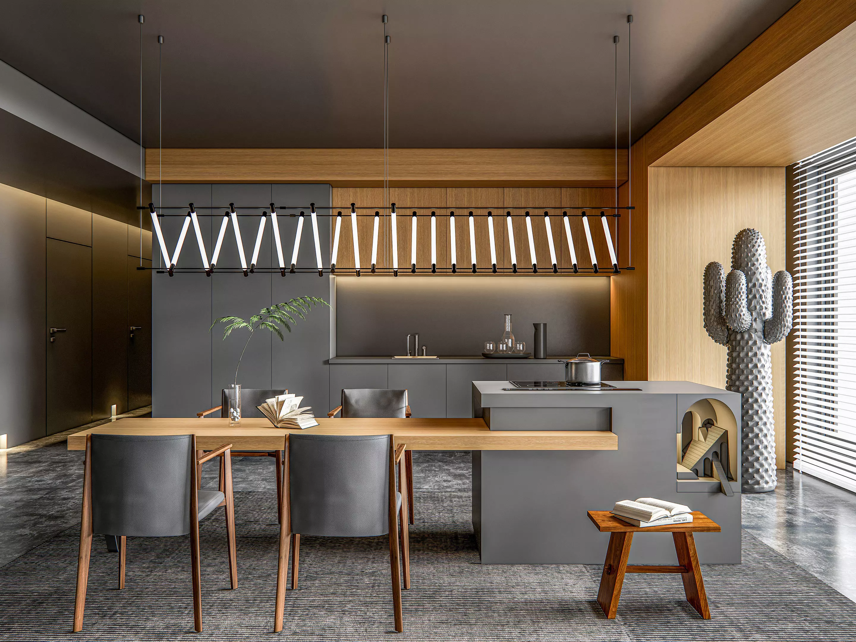 Kitchen fully parametric  Resizable manufacturable  0030 3D model_0