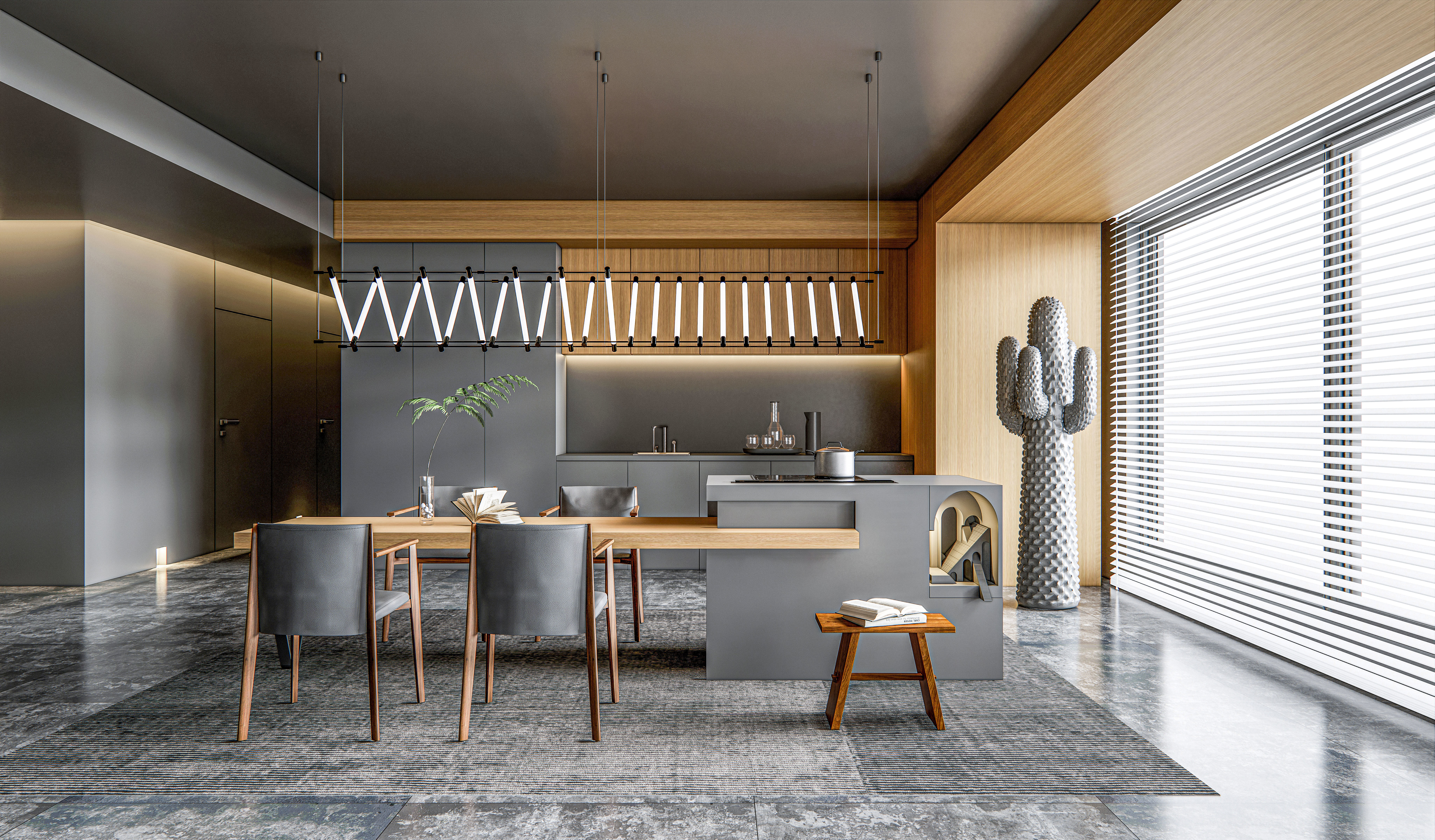 Kitchen fully parametric  Resizable manufacturable  0030 3D model_3