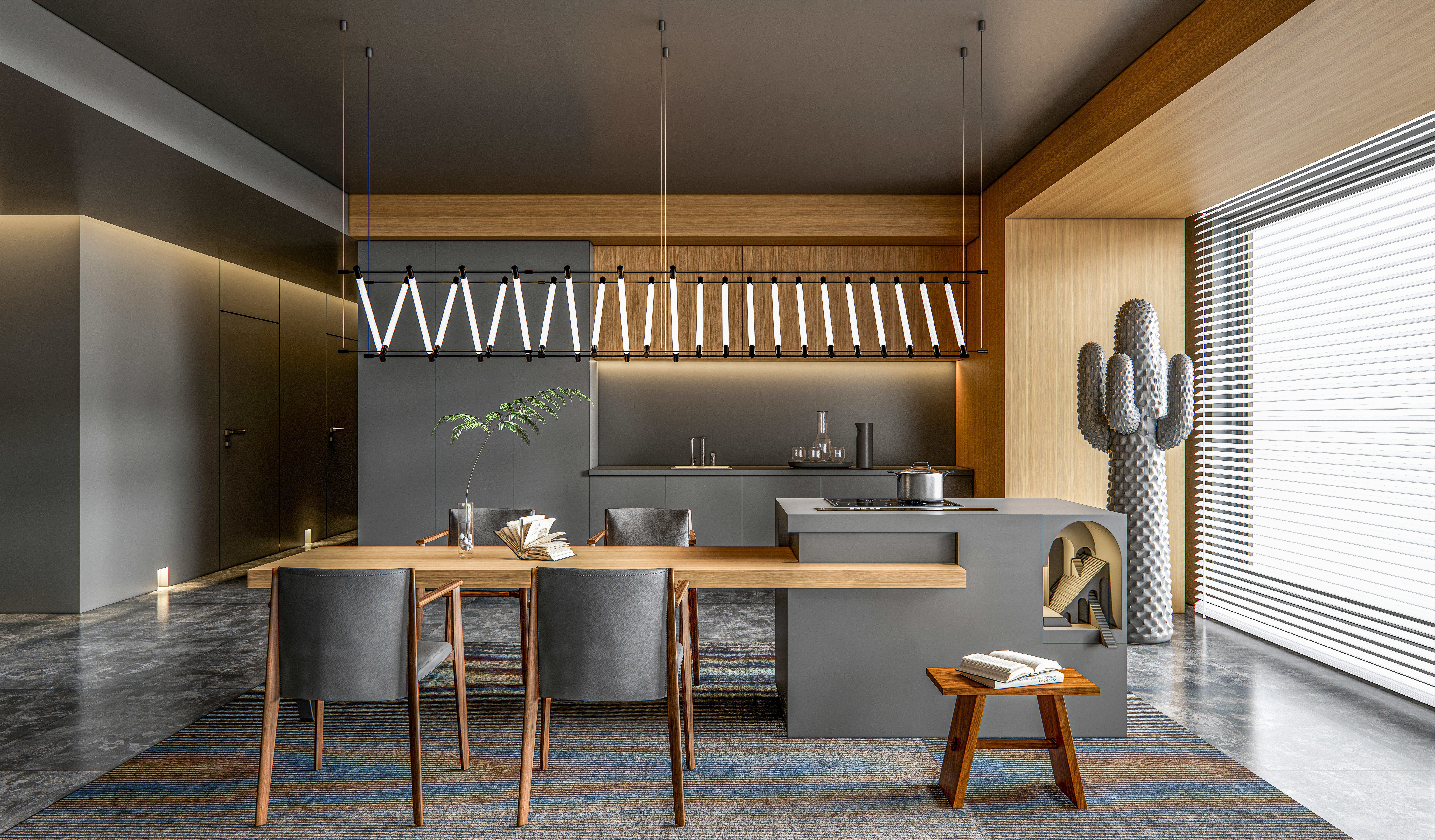 Kitchen fully parametric  Resizable manufacturable  0030 3D model_2