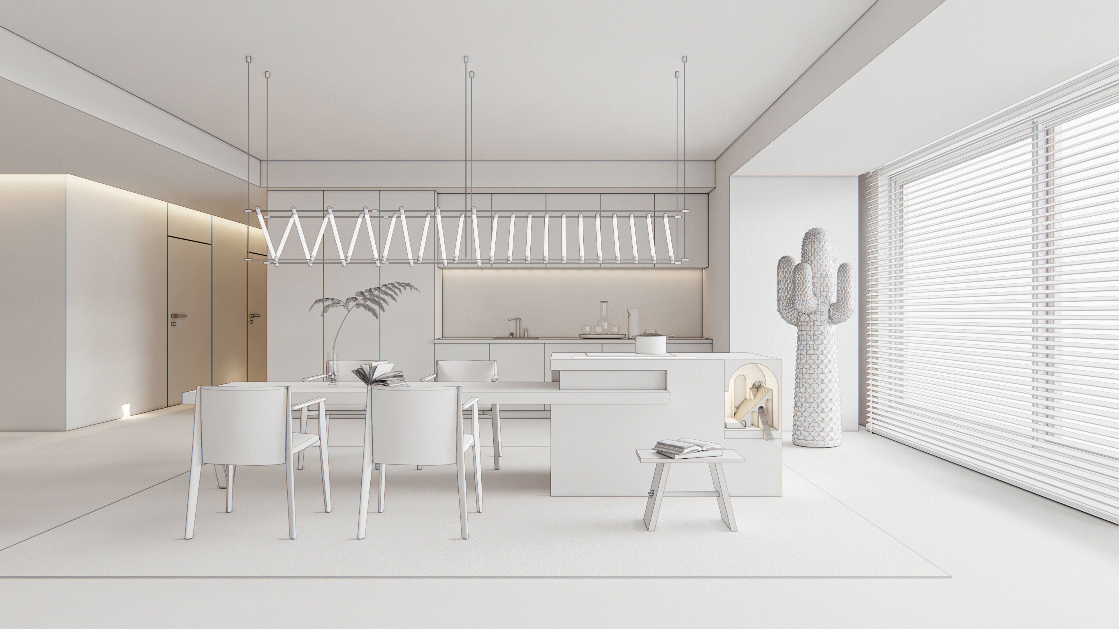 Kitchen fully parametric  Resizable manufacturable  0030 3D model_14