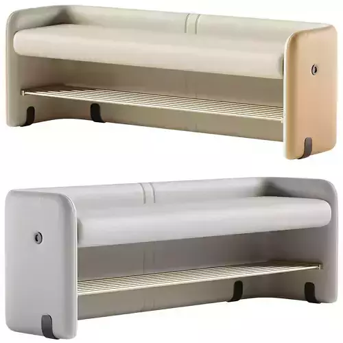 Upholstered Modern Entryway Short Bench 3D model