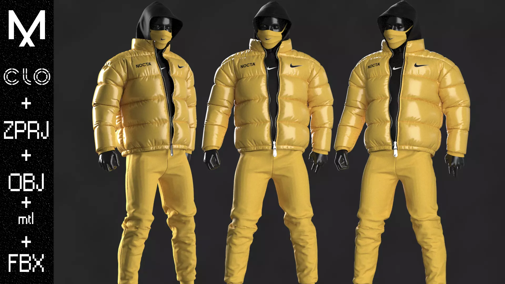 Nocta Outfit Male OBJ mtl FBX ZPRJ 3D model_0