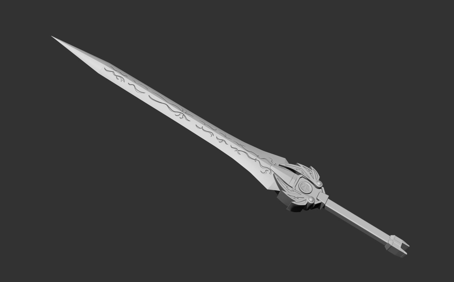 Power rangers Legacy Red Ranger Sword  3D print model_4