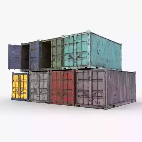 Realistic Shipping Container 3D model