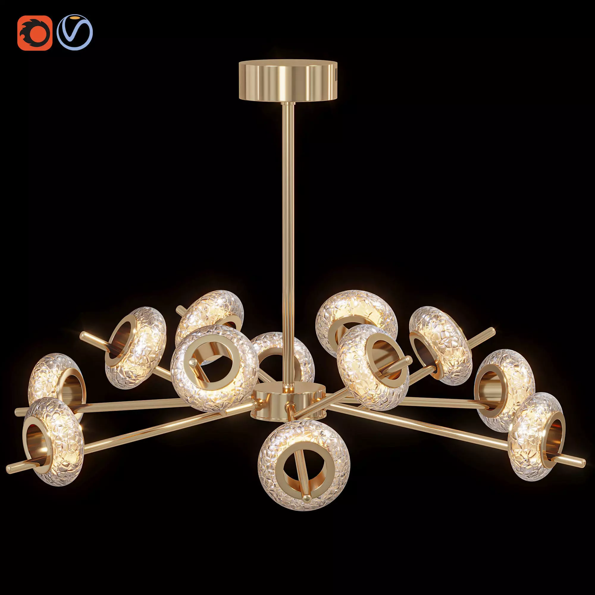 Monaco 12 lamps 3D model_0