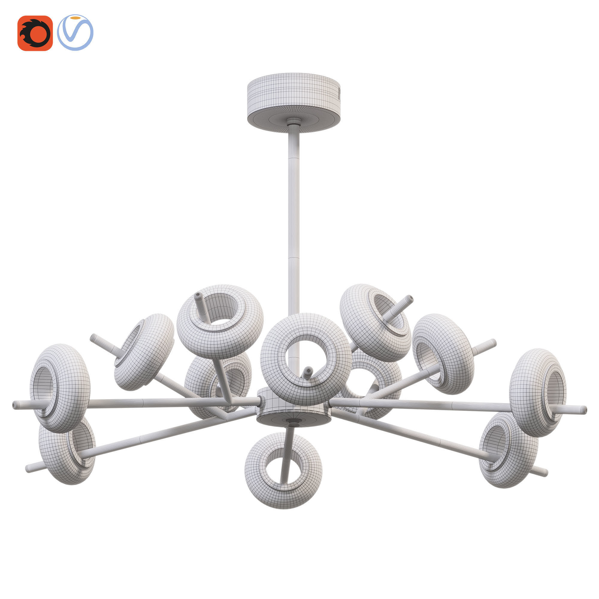 Monaco 12 lamps 3D model_3