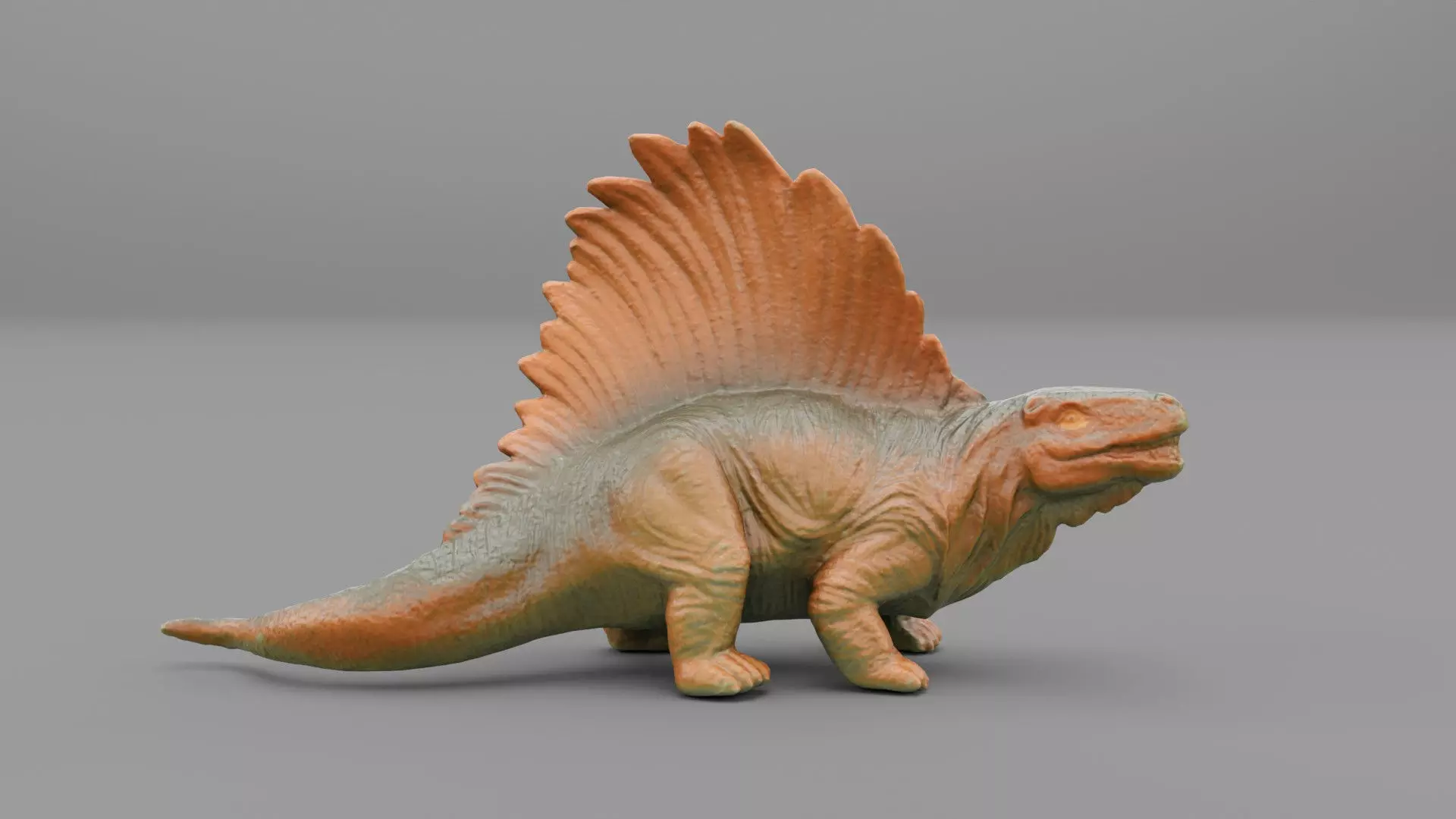 Dimetrodon dinosaur toy Low-poly 3D model