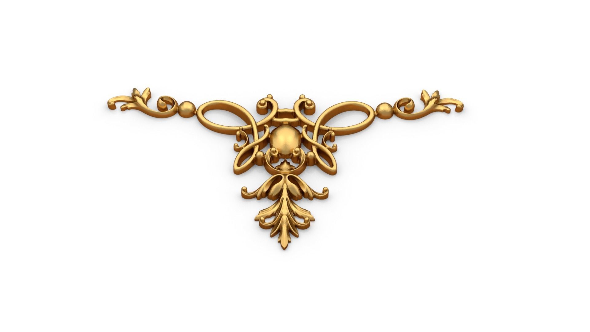 Classic decor ornament 322 3D model_3