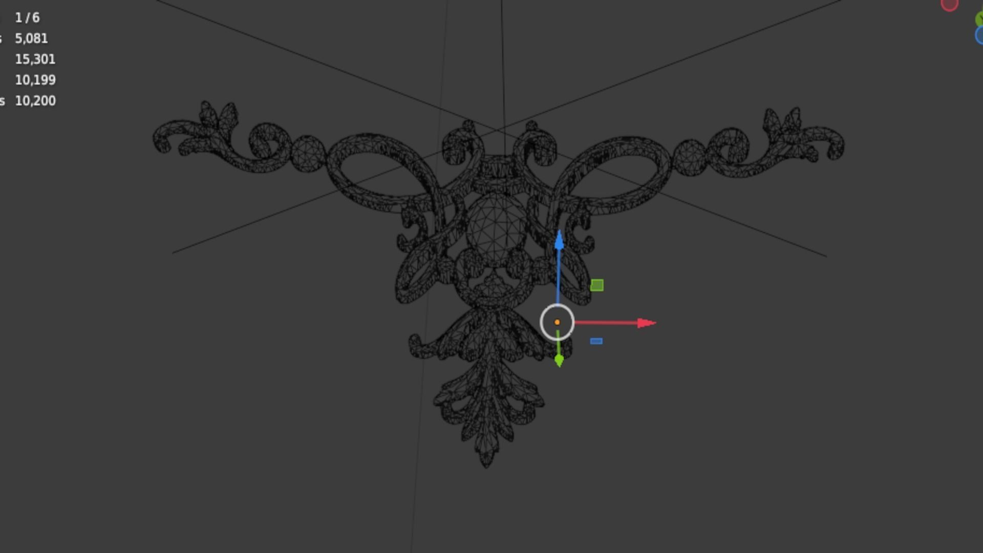 Classic decor ornament 322 3D model_7