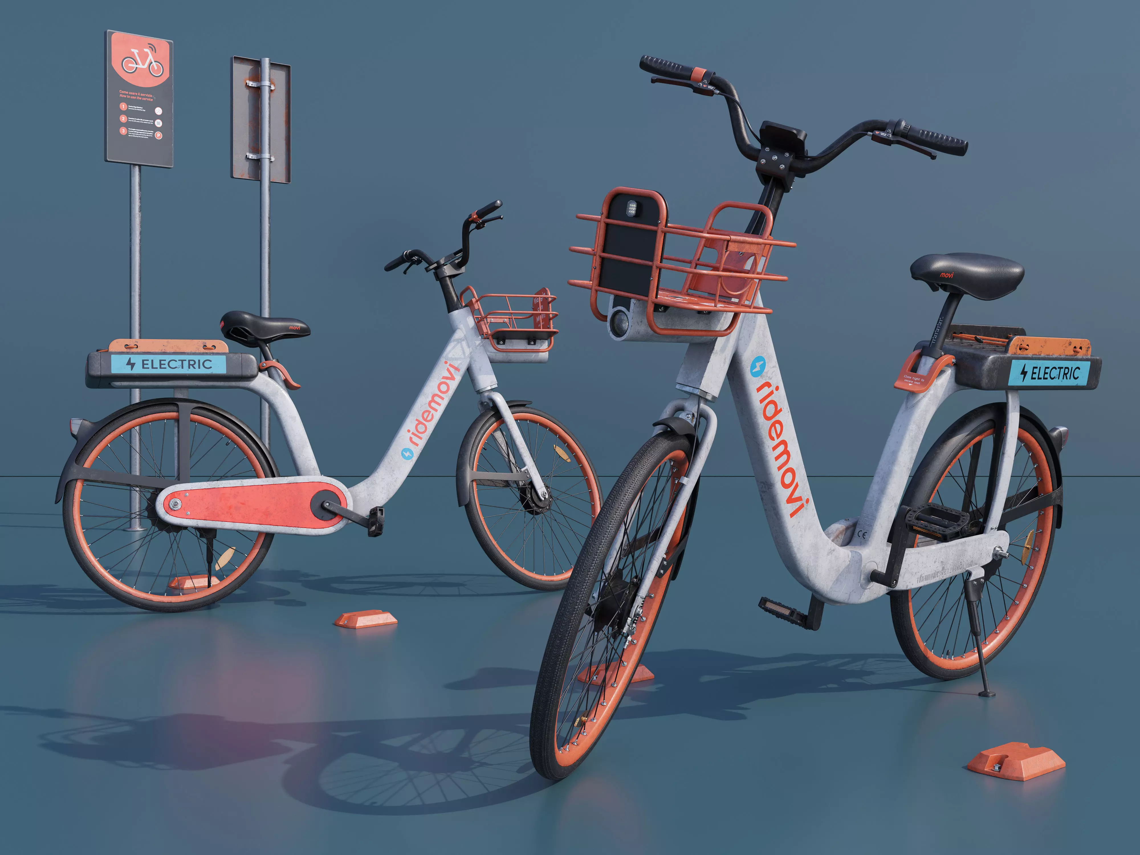 Mobike electric bicycle 3D model_0