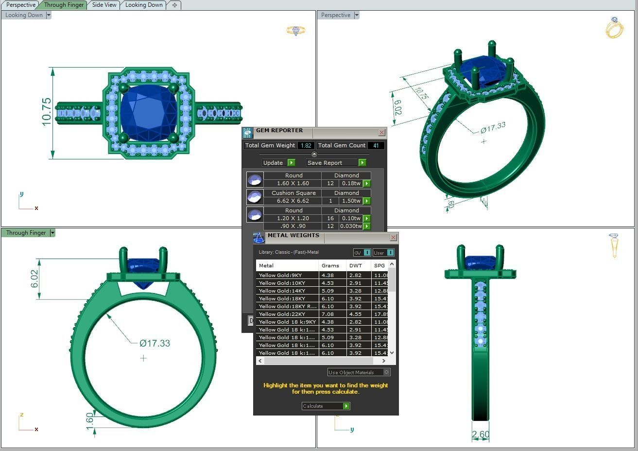 Engagement Diamond Halo ring qushion 3D print model_4