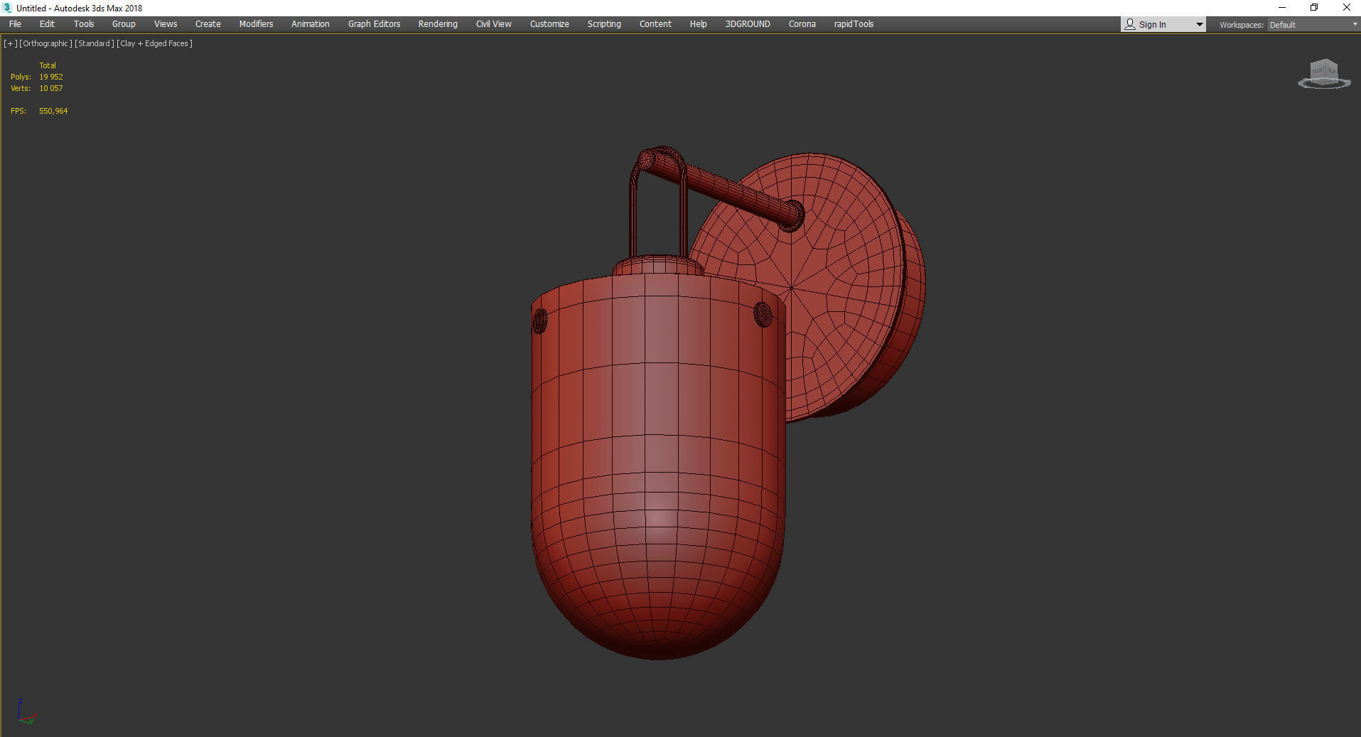 SIVAN WALL SCONCE Low-poly 3D model_3