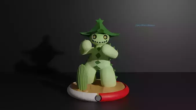 Cacturne pokemon 3D print model 3D print model