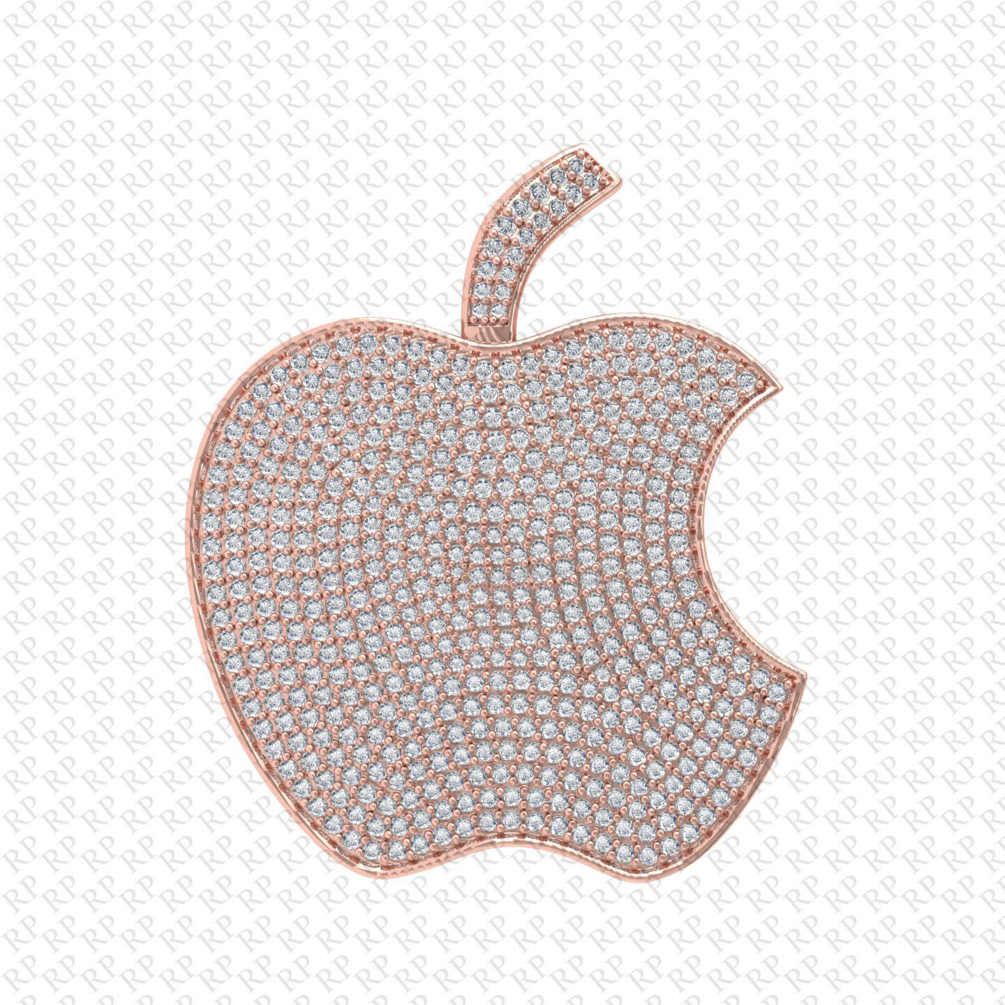 Apple pandent 3D print model_2