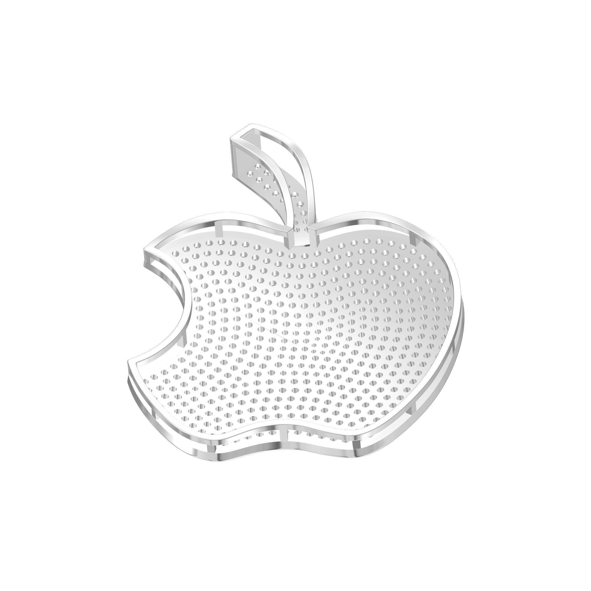 Apple pandent 3D print model_8