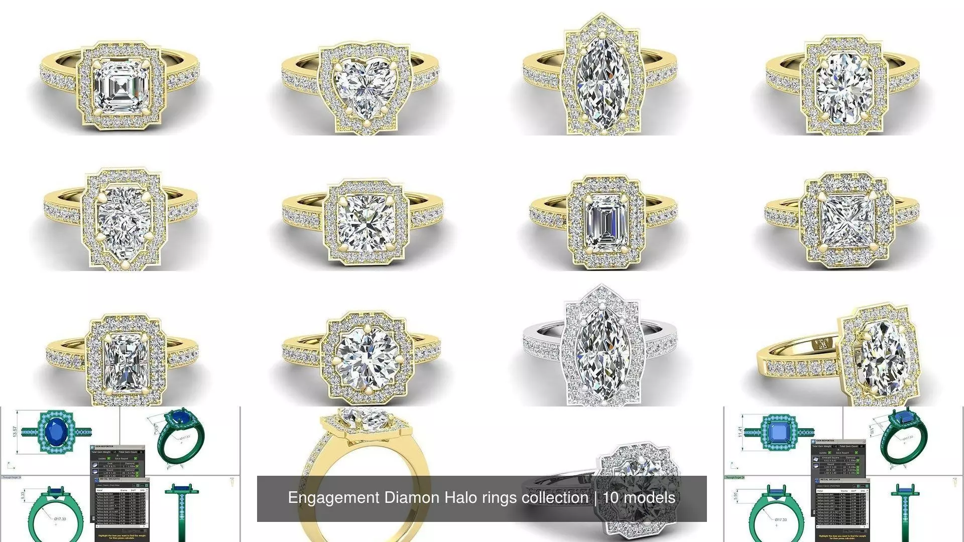 Luxury Engagement Rings all shapes Collection 1 _0