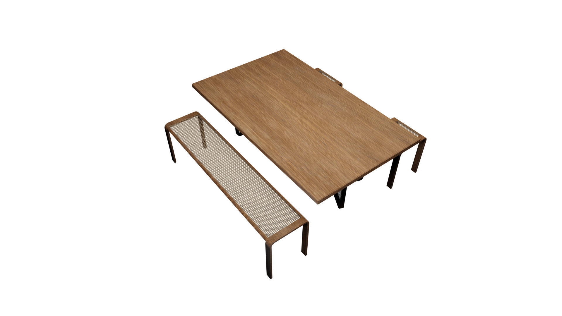 RattanTableSet 3D model_3