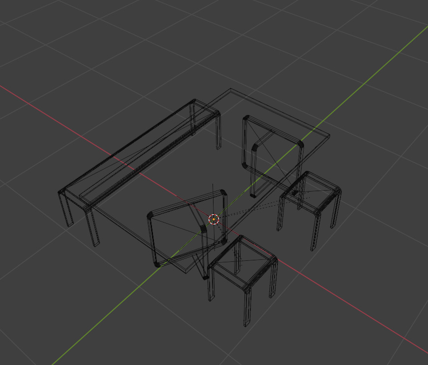 RattanTableSet 3D model_6