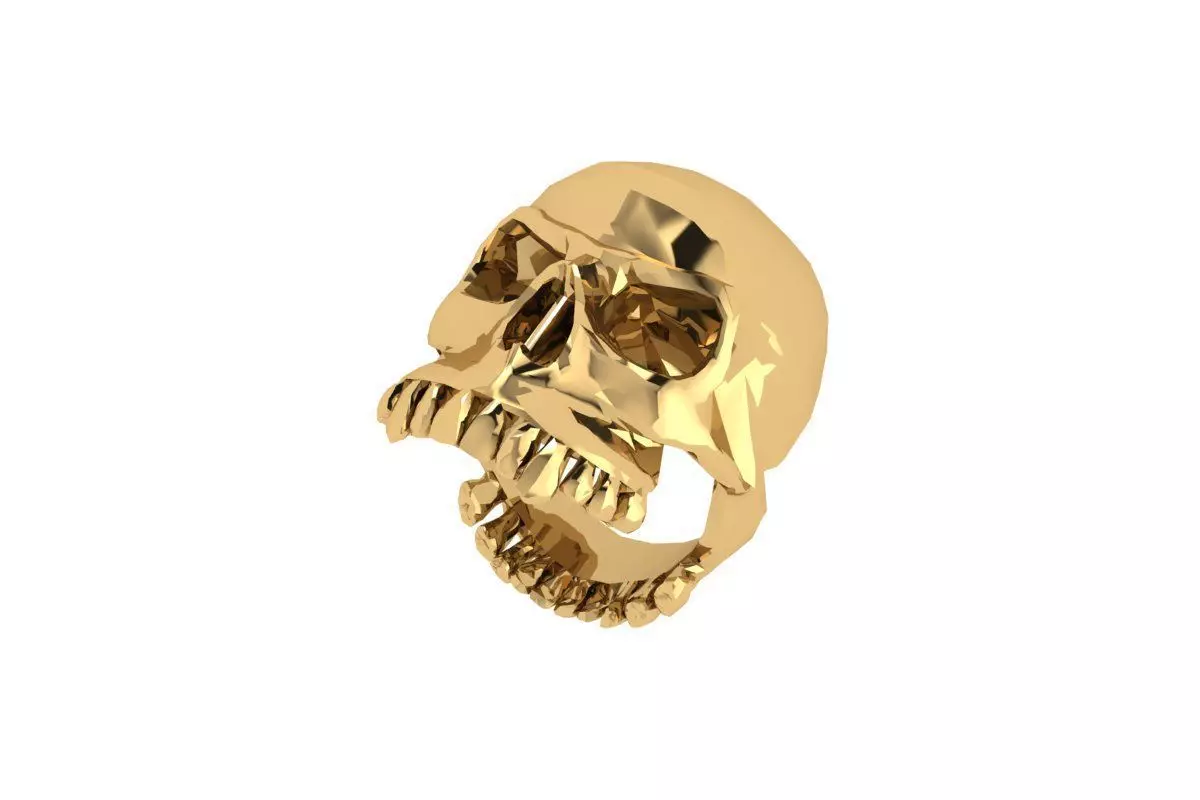 Skull Ring 3D print model_0