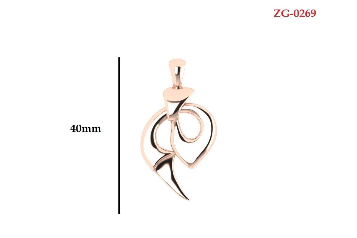 Heart Pandent 3D print model_3