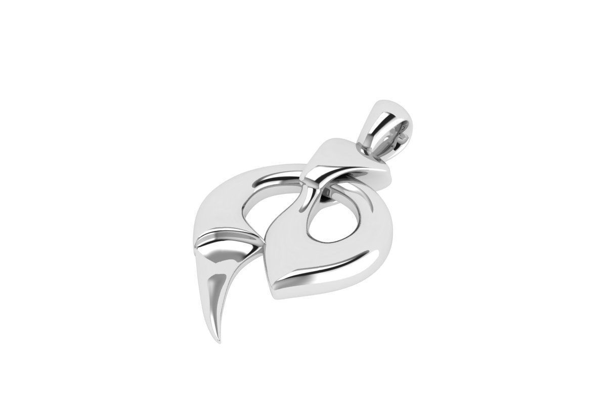 Heart Pandent 3D print model_2