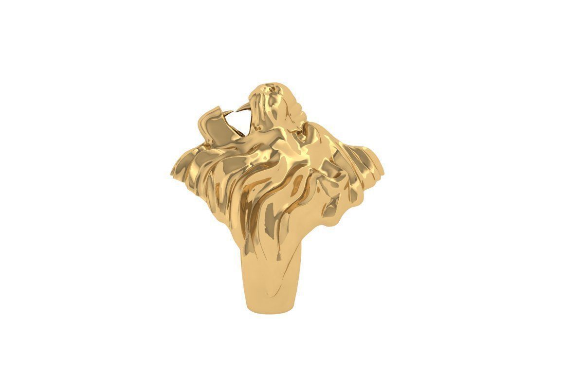 Lion Ring 3D print model_10