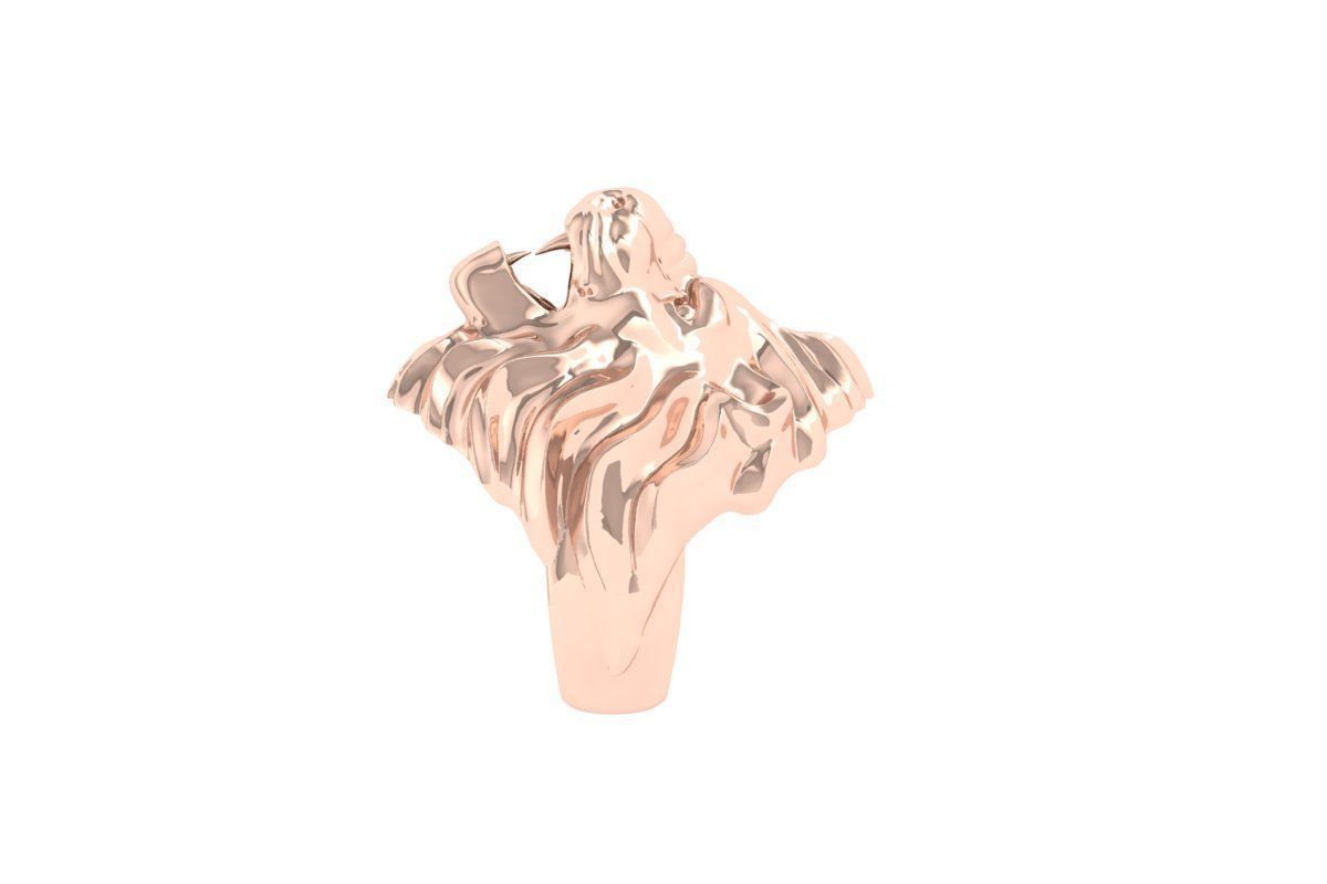 Lion Ring 3D print model_8